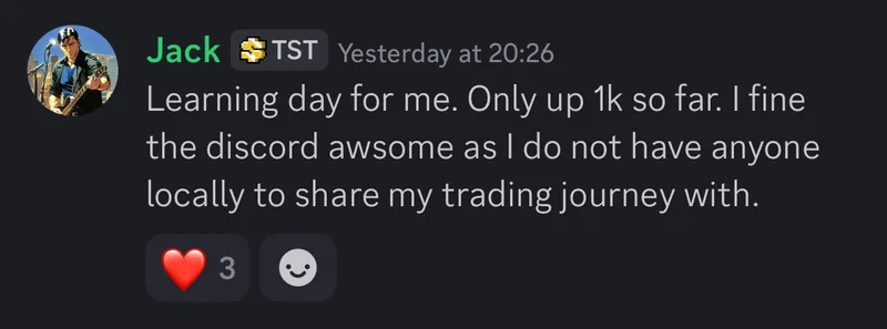 A member's message in the community