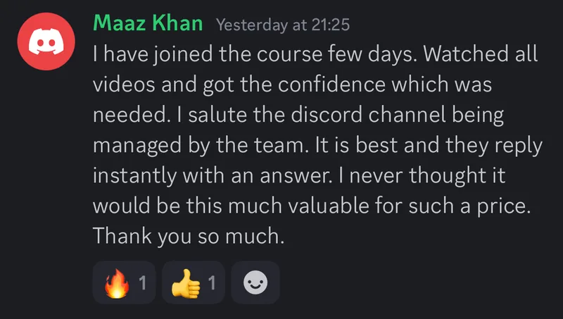 A member's message in the community