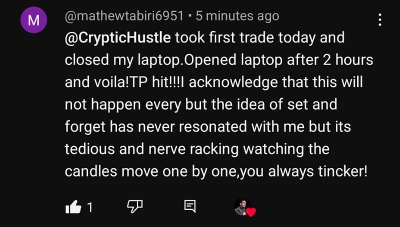 A member's message in the community
