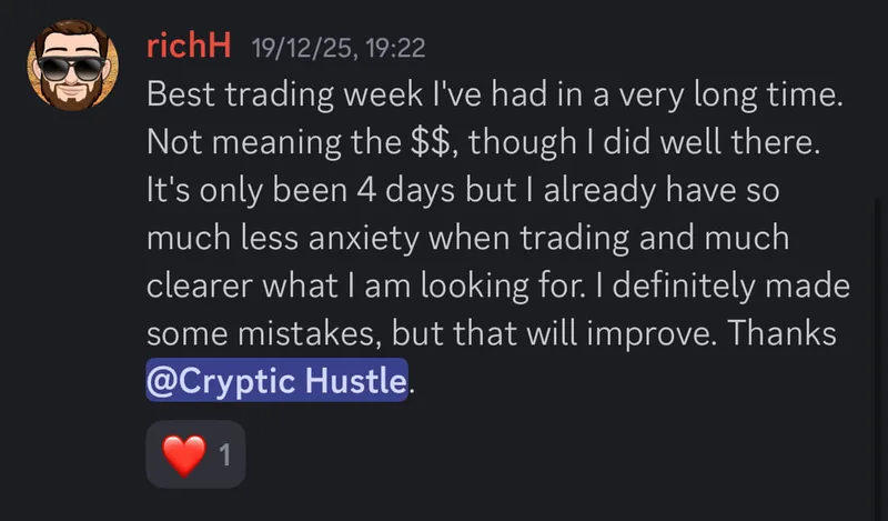 A member's message in the community