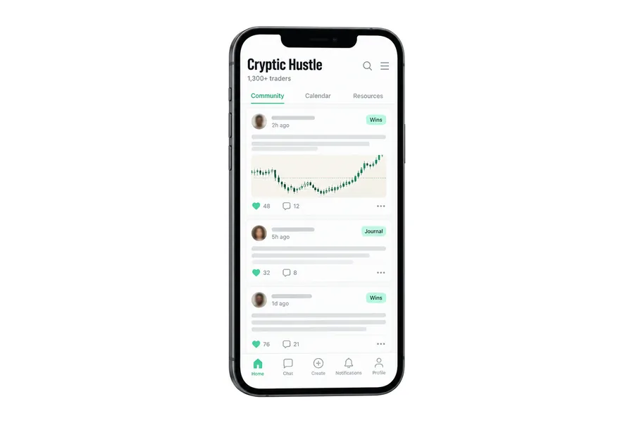 The community on a phone