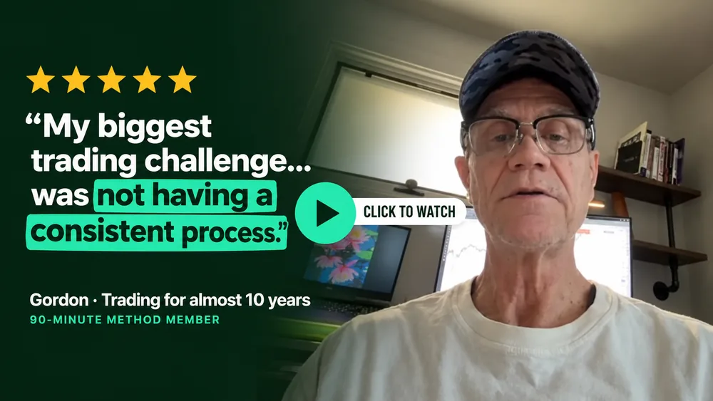 “My biggest trading challenge was not having a consistent process.” Gordon, trading for almost 10 years. 5 stars.
