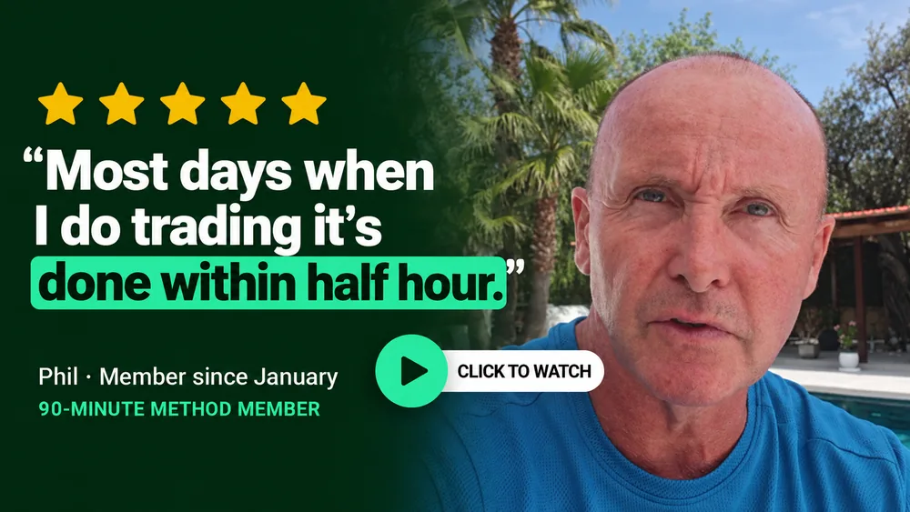 “Most days when I do trading it's done within half hour.” Phil, a member since January. 5 stars.